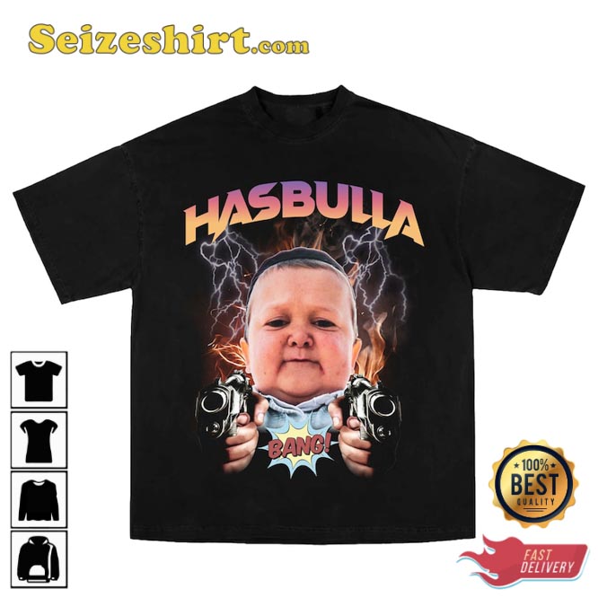 Hasbulla Holding A Gun Streetwearstyle T-Shirt Design