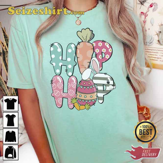 Hip Hop Easter Carrot Bunny Shirt