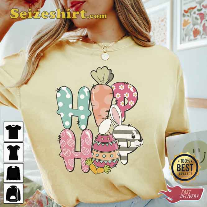 Hip Hop Easter Carrot Bunny Shirt