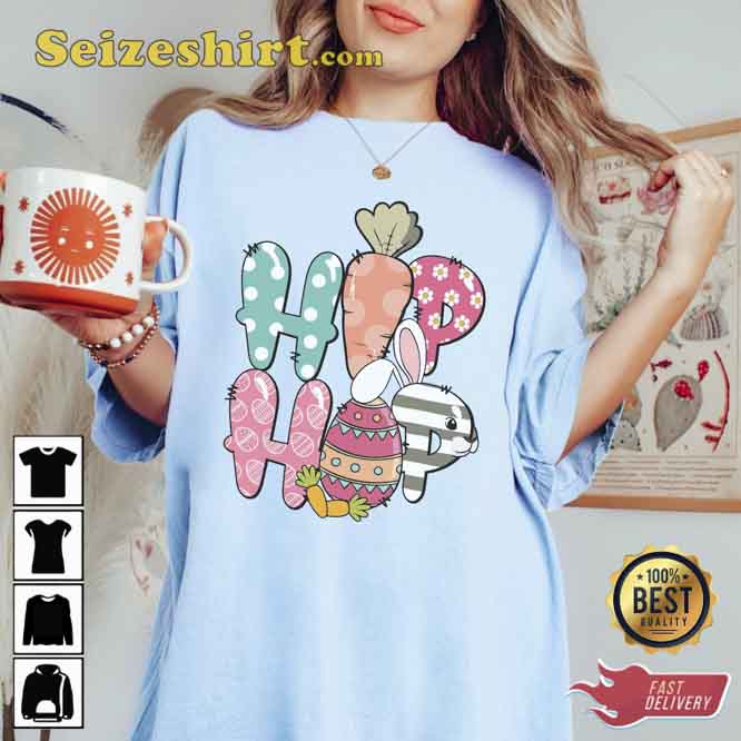 Hip Hop Easter Carrot Bunny Shirt