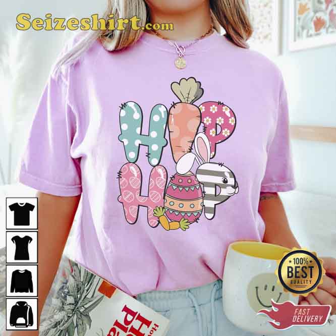 Hip Hop Easter Carrot Bunny Shirt