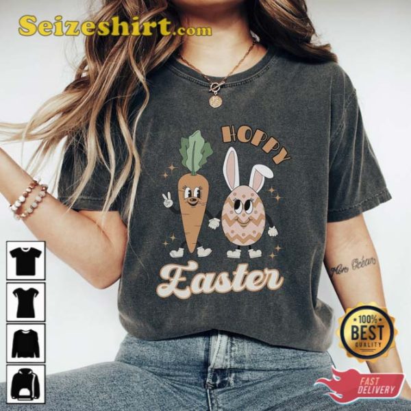 Hoppy Easter Retro Shirt Gift For Holiday