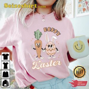 Hoppy Easter Retro Shirt Gift For Holiday