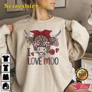 I Love Moo TShirt Cow Valentine My Valentine