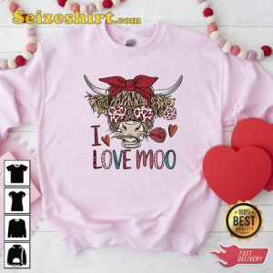 I Love Moo TShirt Cow Valentine My Valentine