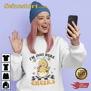 I'm Just Here For Chciks Egg Dealer Easter Sweatshirt