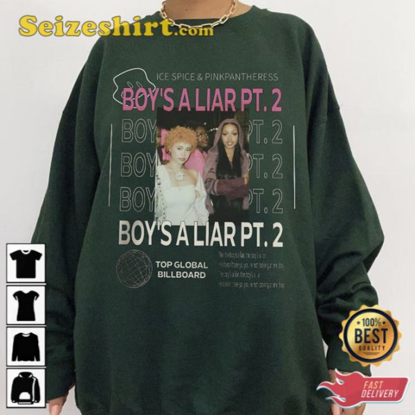 Ice Spice and PinkPantheress Boys a liar Pt 2 Shirt Top Billboard 2023