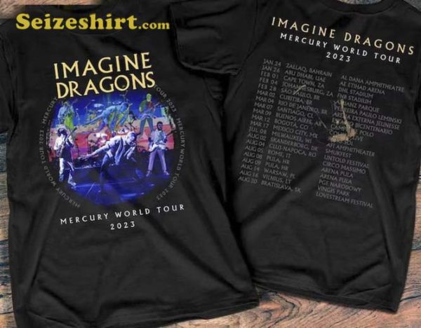 Imagine Dragons Mercury World Tour 2023 Band On Stage T-Shirt
