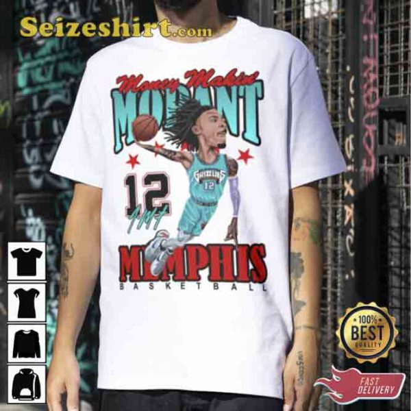 Ja Morant Memphis Grizzlies Basketball 90s Style Vintage T-Shirt