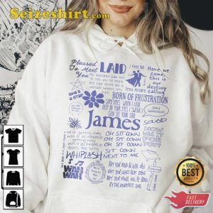 James Doodle Art Lyric Album Song Music T-Shirt