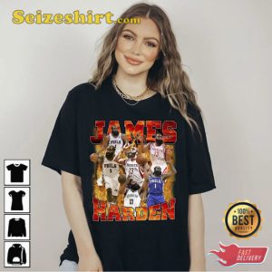 James Harden Vintage 90s Basketball Shirt Gift For Fan