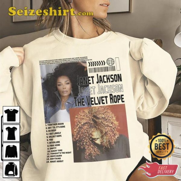 Janet Jackson The Velvet Rope New Album Vintage Shirt
