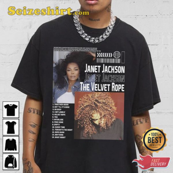 Janet Jackson The Velvet Rope New Album Vintage Shirt