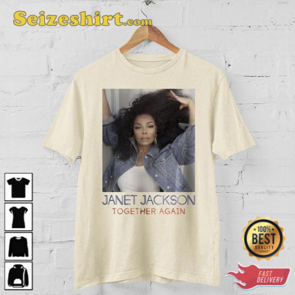 Janet Jackson Together Again TOUR DATES 2023 World Tour Double Sided Shirt