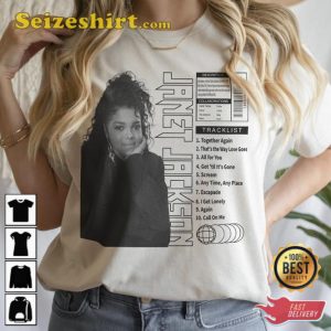 Janet Jackson Tracklist Song Vintage Unisex Shirt