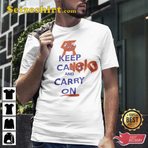 Keep Canelo and Carry On Graphic Front and Back Unisex T-Shirt