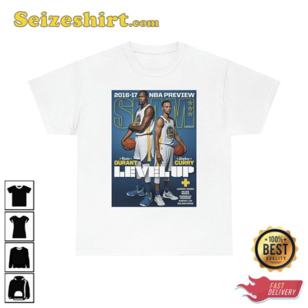 Kevin Durant Stephen Curry T-Shirt Slam Magazine Golden State Warriors Basketball