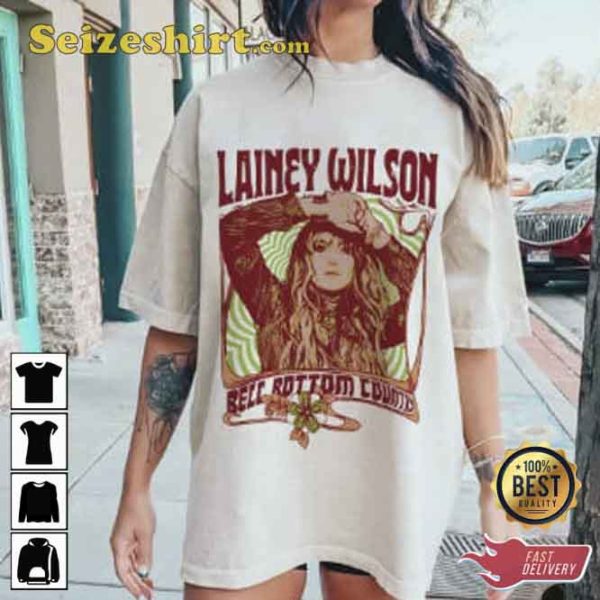 Lainey Wilson Vintage 90s Country With A Flare Tour 2023 Tee Shirt