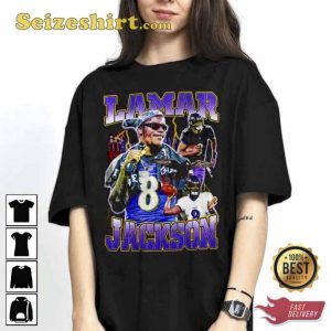 Lamar Jackson Vintage Retro Style Baltimore Ravens T-shirt