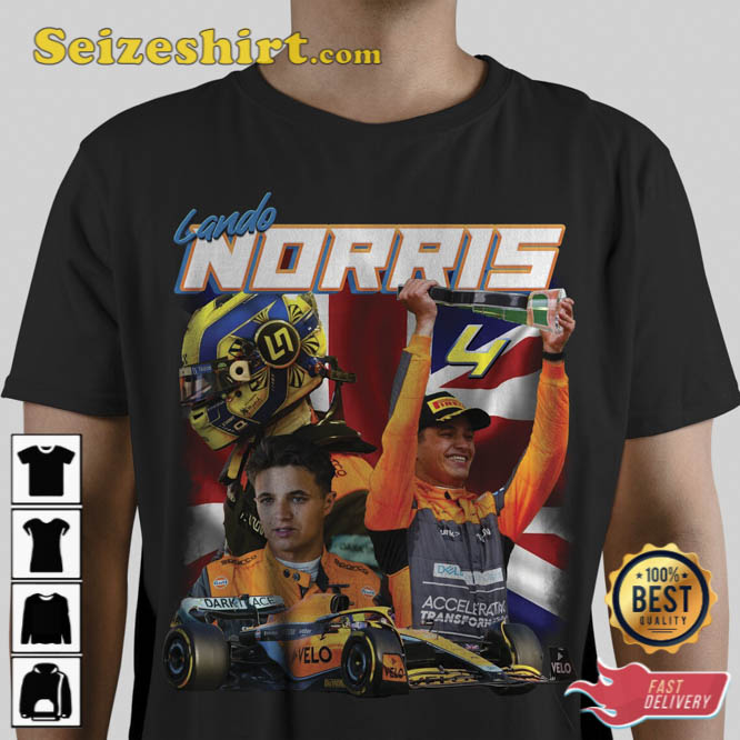 Lando Norris McLaren Formula One Racing Vintage T-Shirt