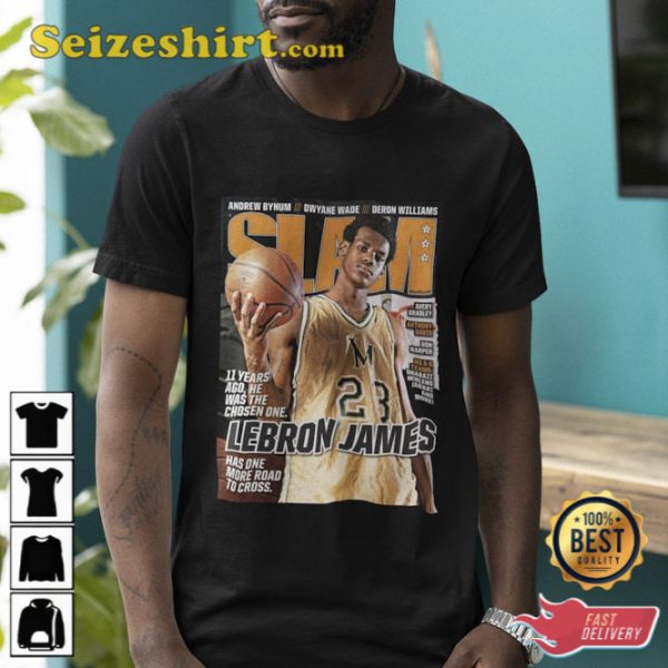 Lebron James T-Shirt Slam Magazine Basketball