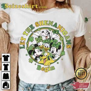Let The Shenanigans Begin Mickey Friends Happy St Patrick's Day T-shirt