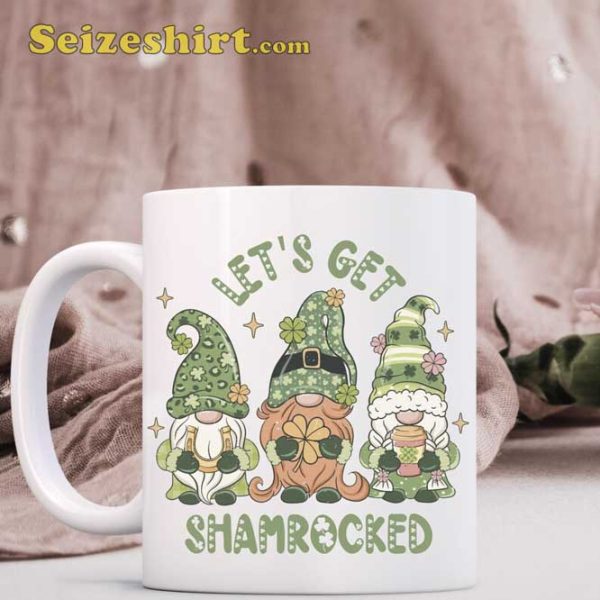 Let’s Get Shamrocked St Patricks Day Gnome Coffee Cup