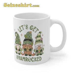 Let's Get Shamrocked St Patricks Day Gnome Coffee Cup