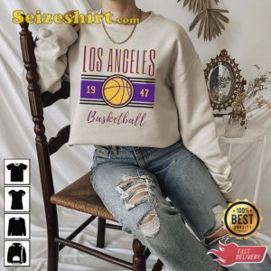 Los Angeles Basketball Retro Crewneck Sweatshirt Gift For Fan