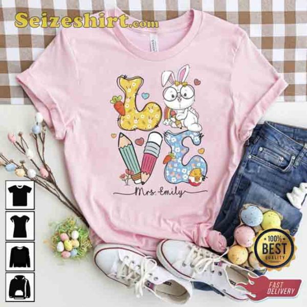 Love Mr Emily Teacher Easter Unisex Shirt