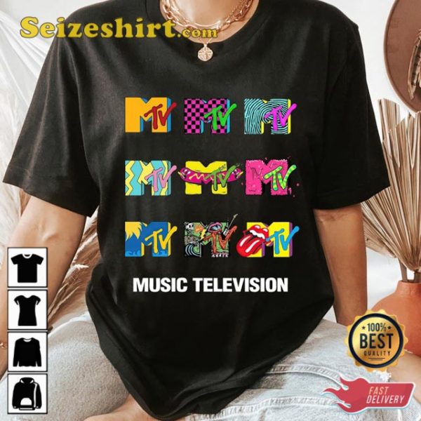 MTV Stacked Logos Collection Unisex T-Shirt