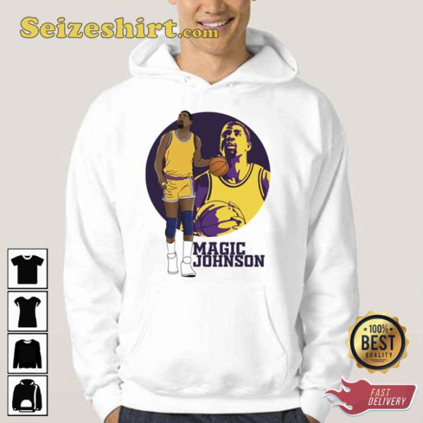 Magic Johnson Fanart Basketball Legend 90s Hoodie