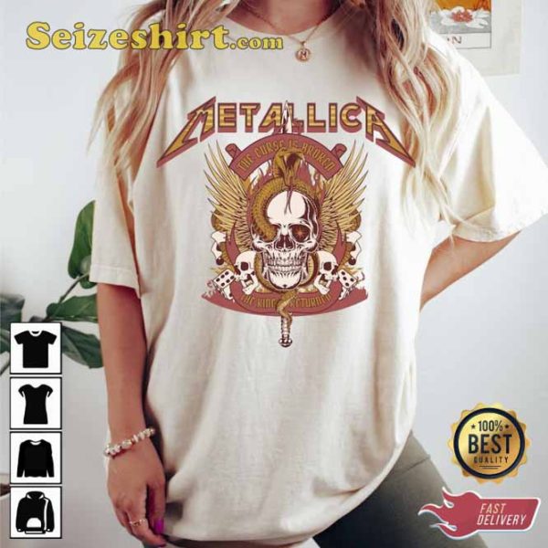 Metallica Skull Classic Metal Bands The Curse In Their Songs Shirt
