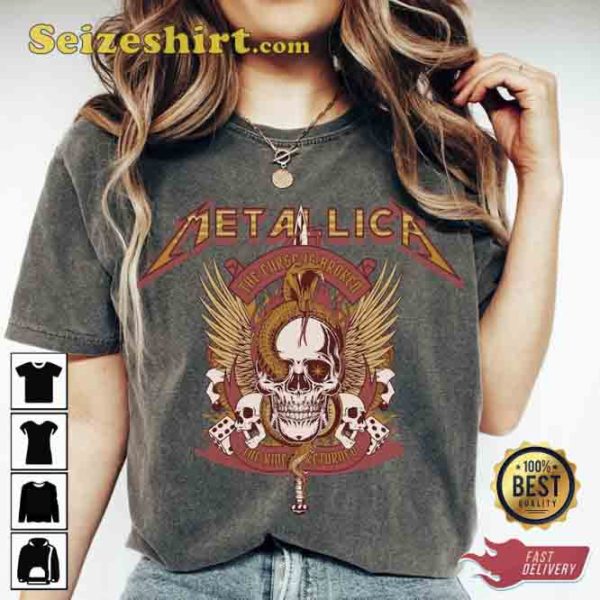 Metallica Skull Classic Metal Bands The Curse In Their Songs Shirt