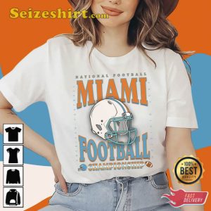 Miami Football Shirt Florida Aqua And Orange Tee