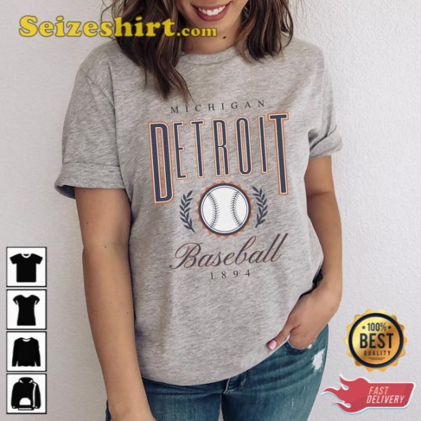 Michigan Detroit Baseball Vintage Unisex T-Shirt