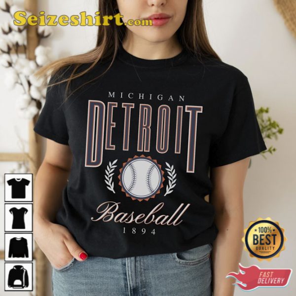 Michigan Detroit Baseball Vintage Unisex T-Shirt