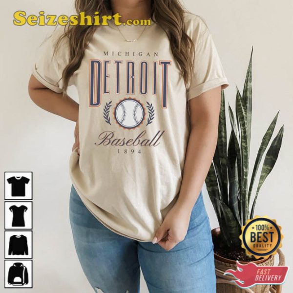 Michigan Detroit Baseball Vintage Unisex T-Shirt
