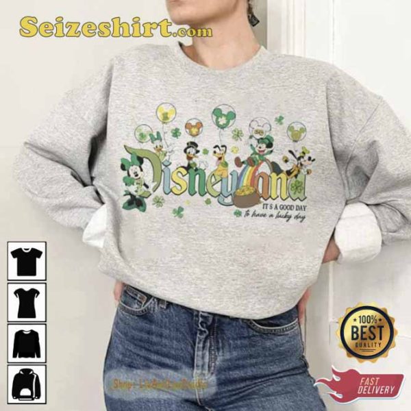 Mickey Friends Happy St Patrick’s Day Disney Sweatshirt