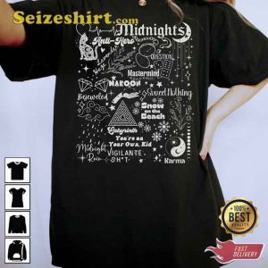 Midnights Track List Comfort Color Shirt