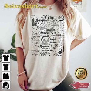 Midnights Track List Comfort Color Shirt