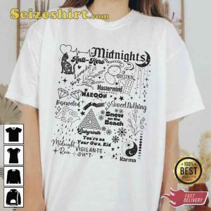 Midnights Track List Comfort Color Shirt