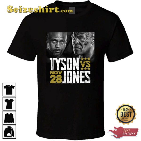 Mike Tyson Vs Roy Jones Jr Fight Fan Boxing T-Shirt