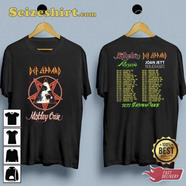 Motley Crue Def Leppard Poison Joan Jett T-shirt