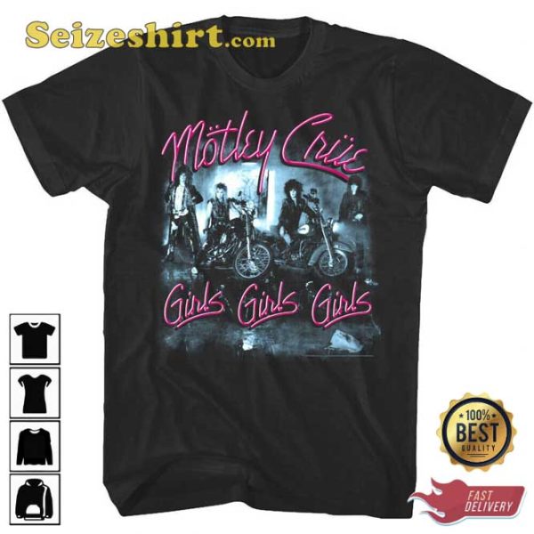 Motley Crue Girls Neon Bikers Unisex T Shirt