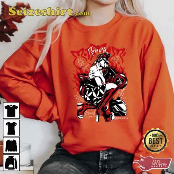 Motomami Black Red Rosalía Trending Unisex Sweatshirt