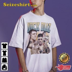 Nate Diaz T-Shirt Jiu Jitsu 90s Retro