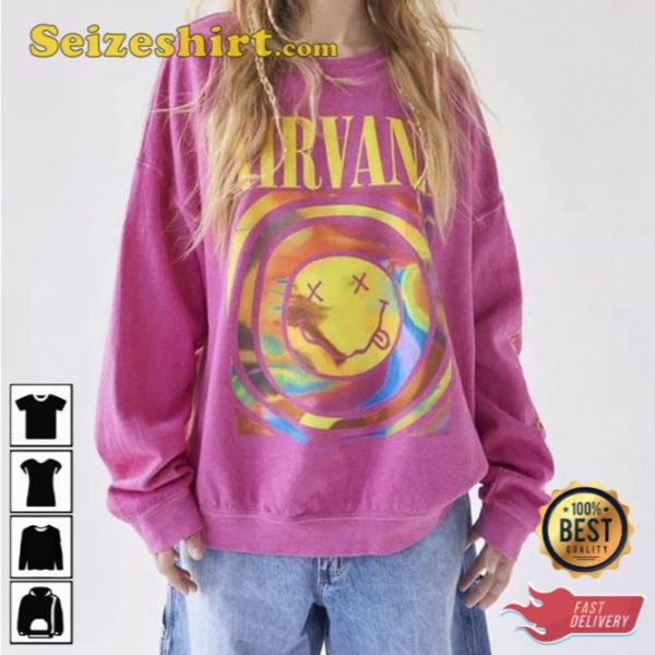 Nirvana Smiley Face Aesthetic Trendy T-Shirt