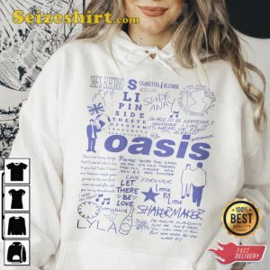 Oasis Doodle Art Lyric Album Song Music T-Shirt