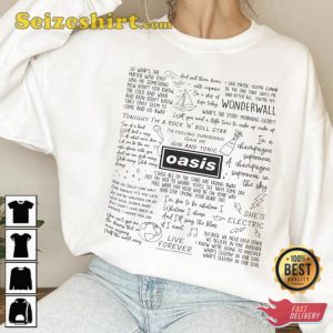 Oasis Lyric Album Song Music T-Shirt
